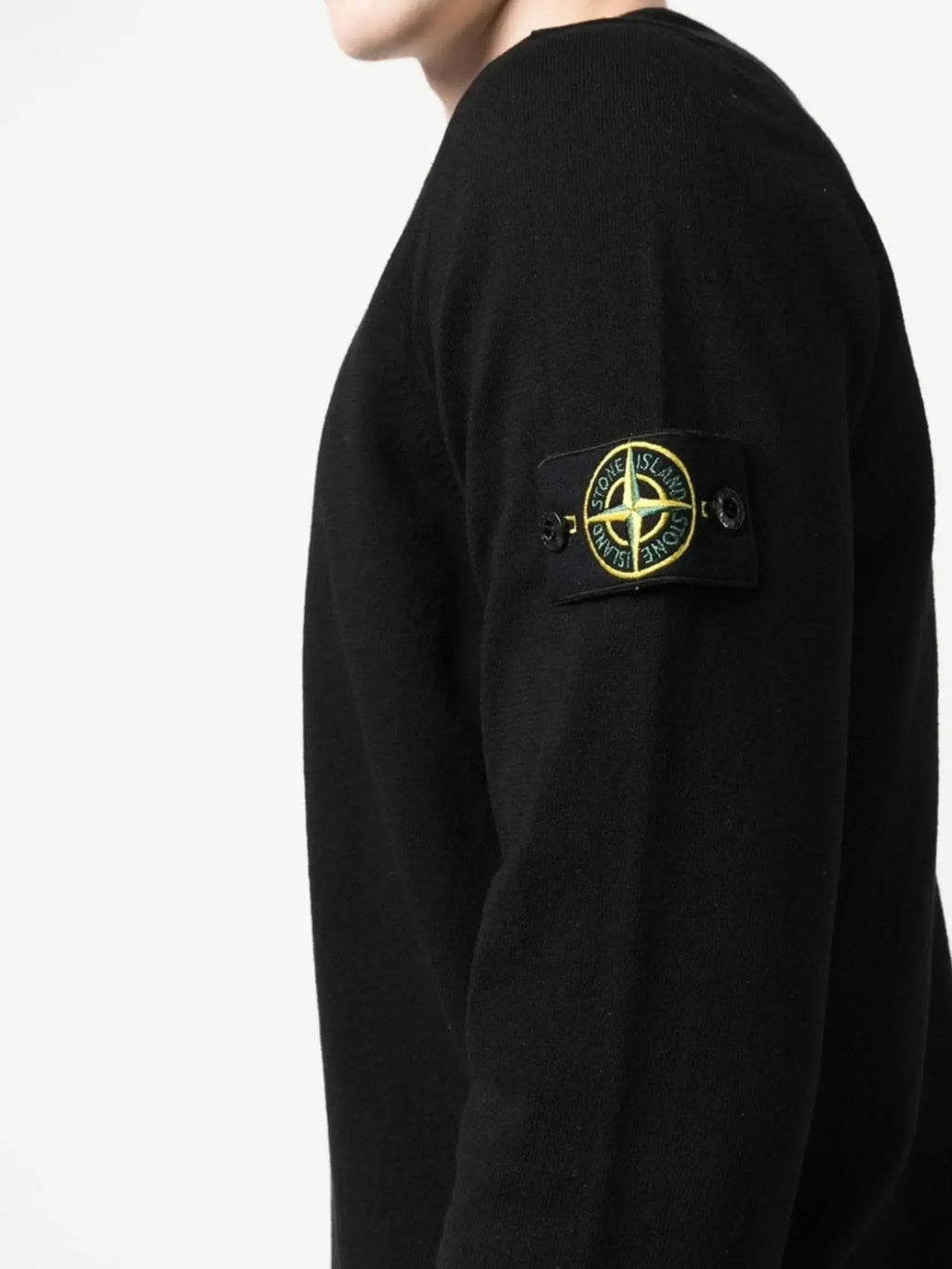 Stone Island Pull Col Rond Noir