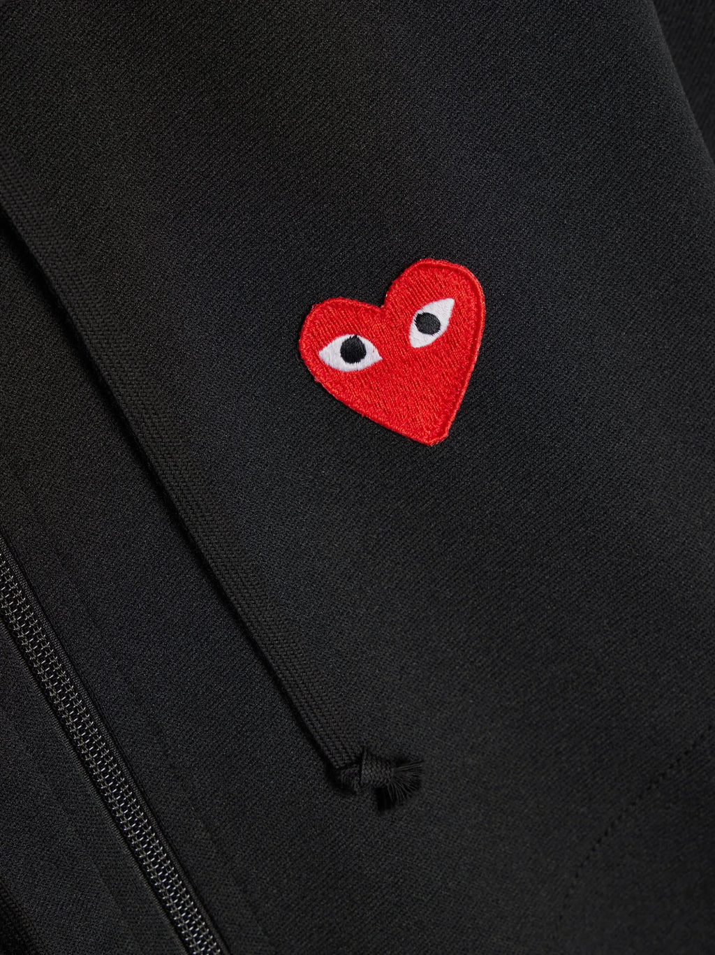 Sweat zippé CDG Avec Capuche Noir