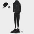 Outfit Tech Fleece Black + Casquette Offerte