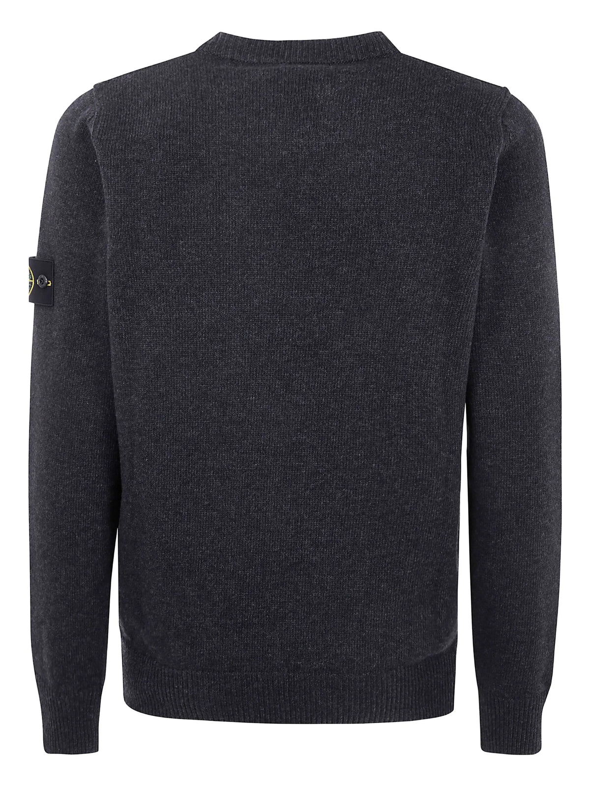 Stone Island Pull Col Rond Gris Foncé