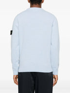 Stone Island Pull Col Rond Bleu