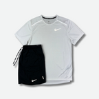 Ensemble short/t-shirt running Blanc