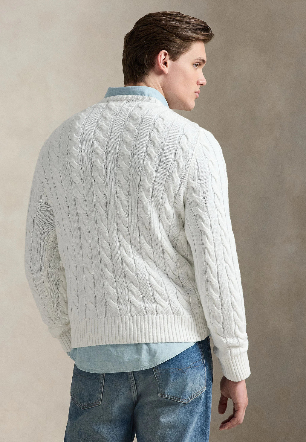 Pull Ralph Lauren En Laine Blanc