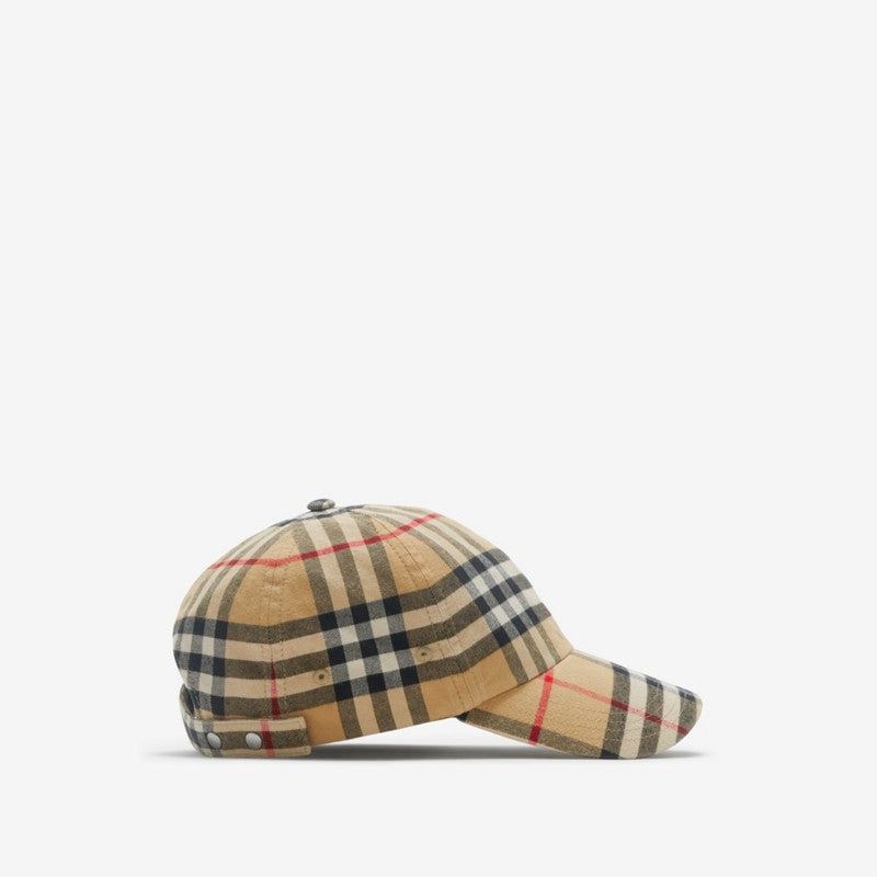 Casquette de baseball en coton mélangé Check