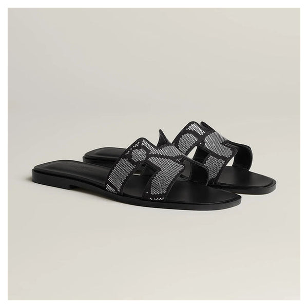 SANDALES ORAN NOIR CRISTAL