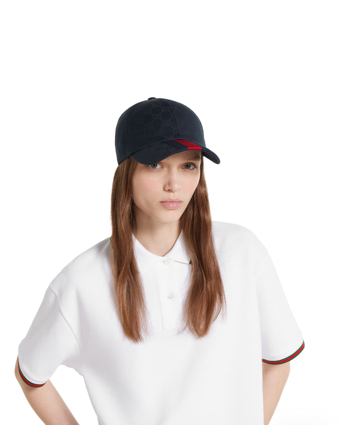 Casquette en coton GG avec bande Web
