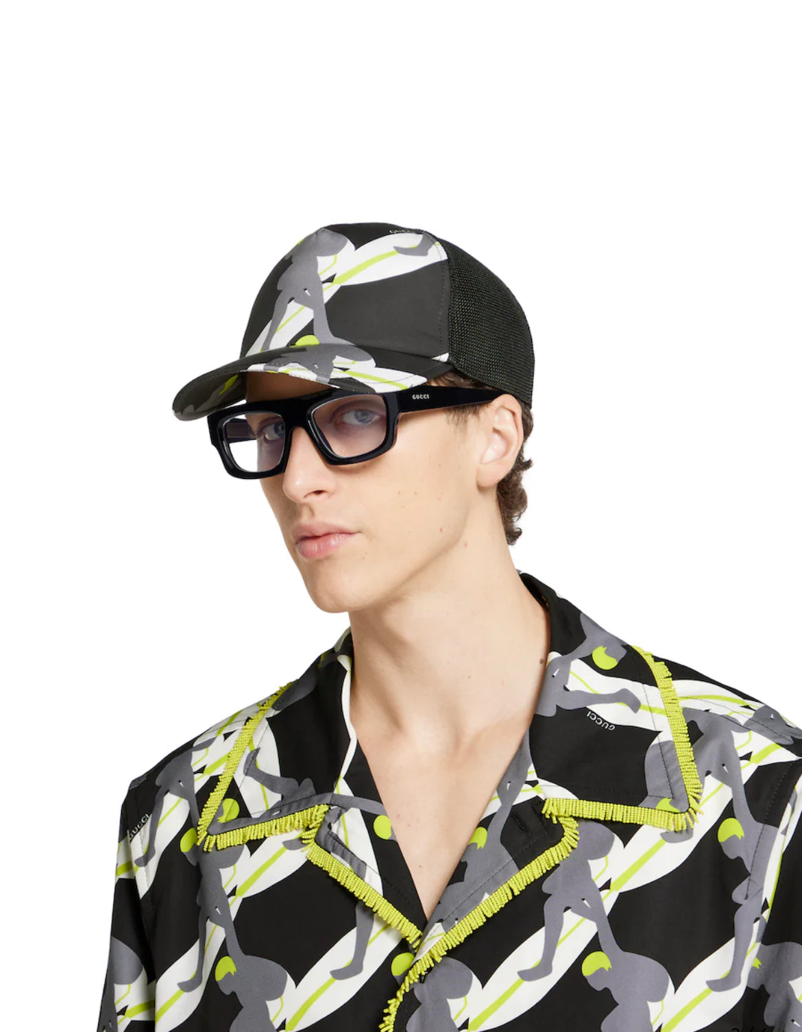 Casquette en toile de coton imprimée