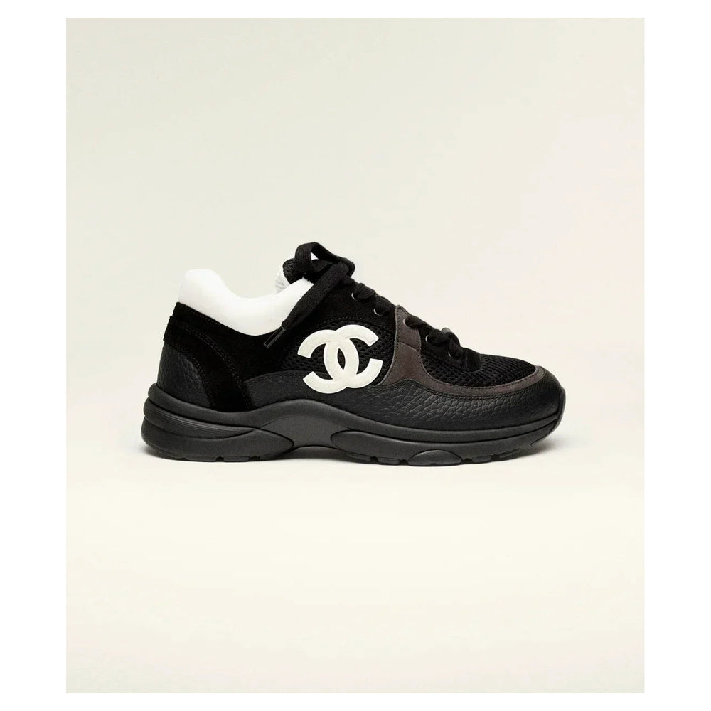Chanel Low Daim Noir Et Maron