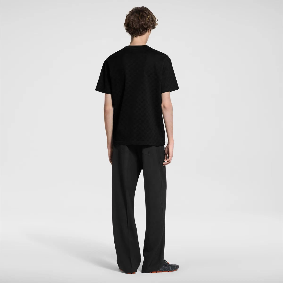 Tee-shirt à motif Damier et signature