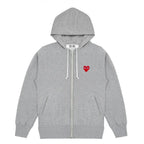 Sweat zippé CDG Avec Capuche Gris