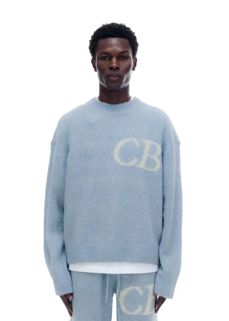 Pull CB Logo Knit Bleu CIel