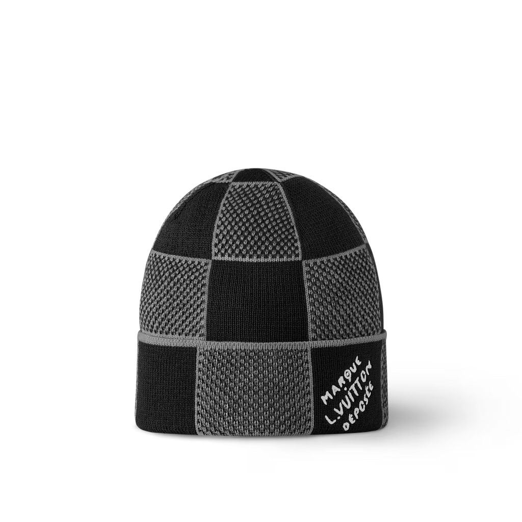 Bonnet et Écharpe Damier Heritage Noir
