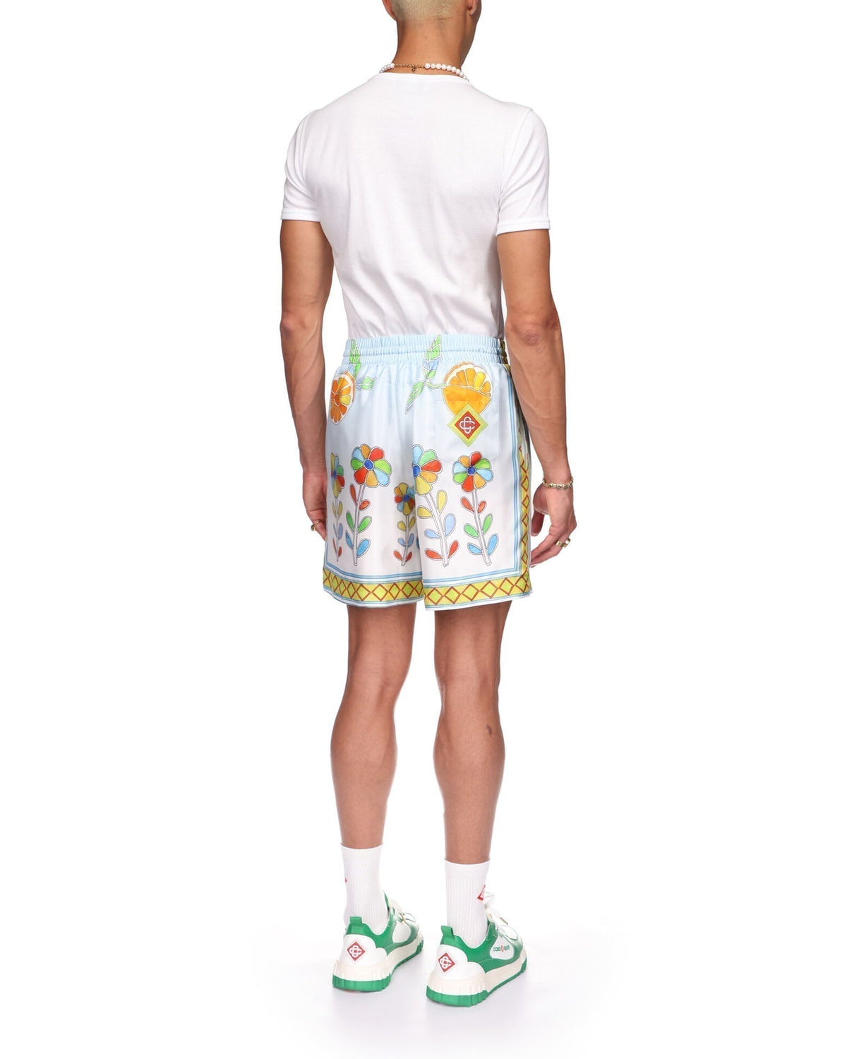 Yoruba Flowers Silk Shorts