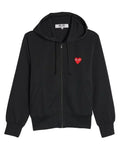 Sweat zippé CDG Avec Capuche Noir