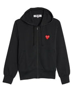 Sweat zippé CDG Avec Capuche Noir