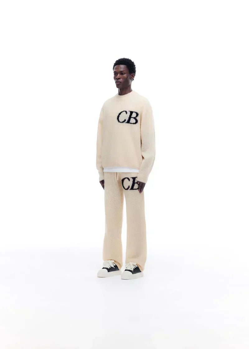 Pull CB Logo Knit Beige
