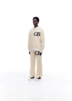 Pull CB Logo Knit Beige