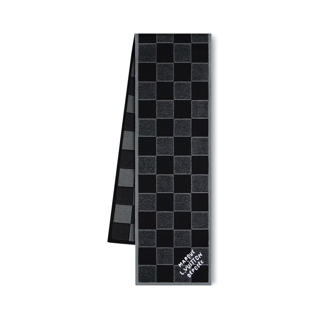 Bonnet et Écharpe Damier Heritage Noir