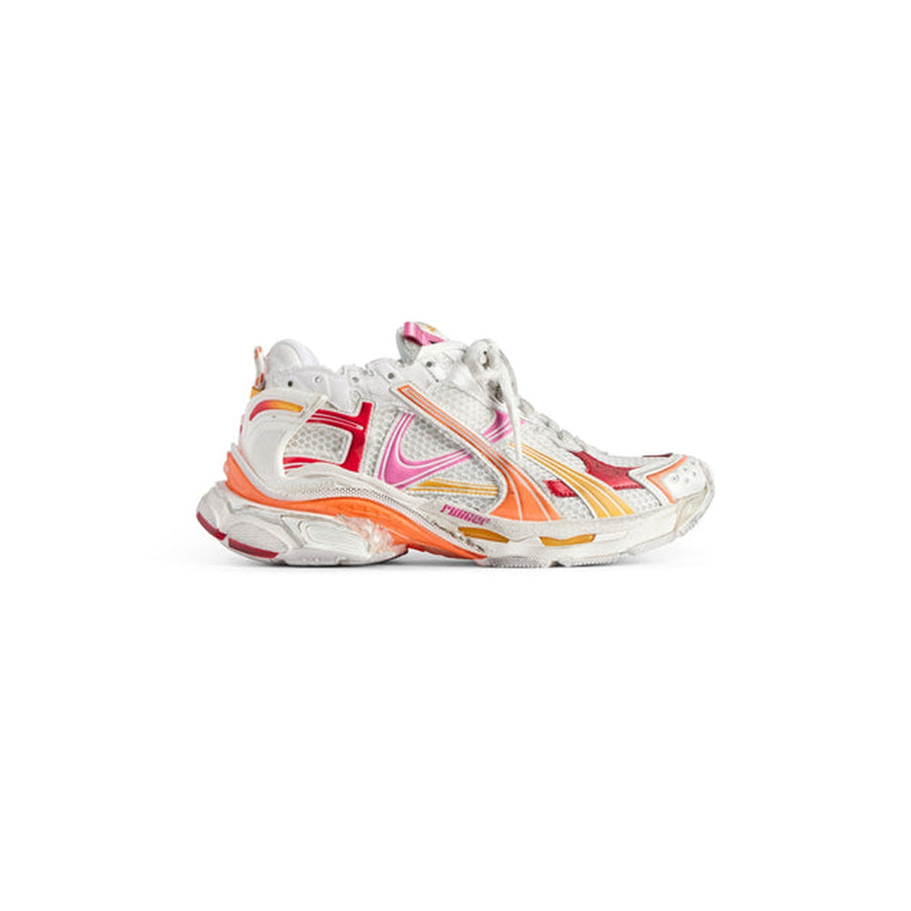 BALANCIAGA RUNNER BLANC ORANGE ROSE ET ROUGE