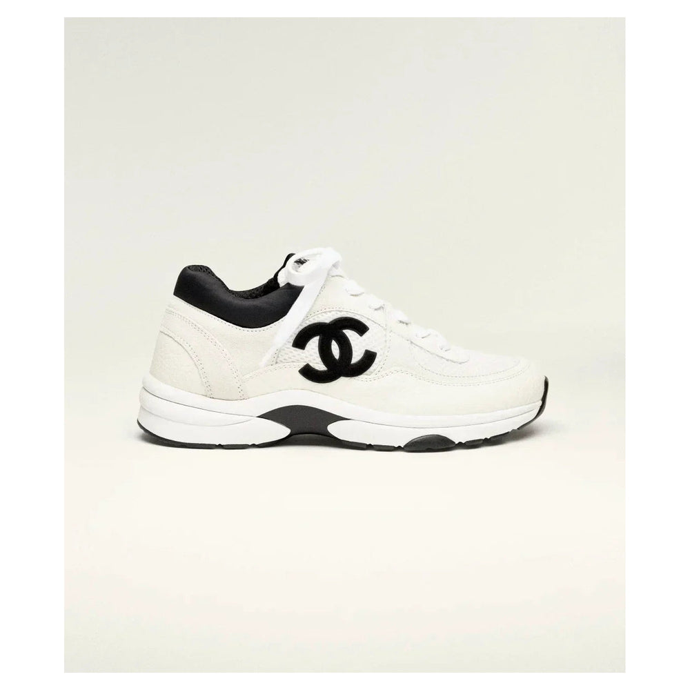 Chanel Low Daim Blanc Et Noir