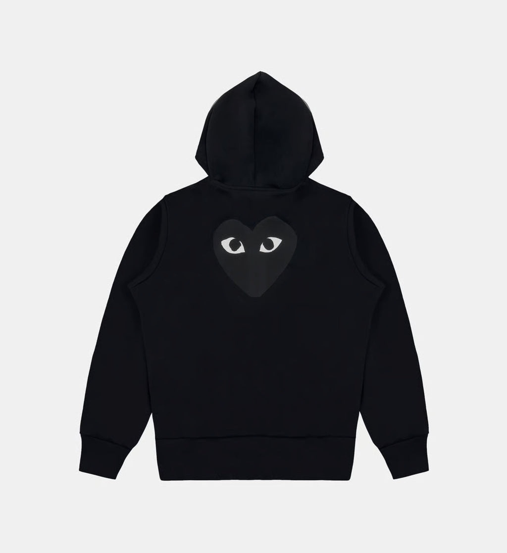 Sweat zippé CDG Avec Capuche Noir